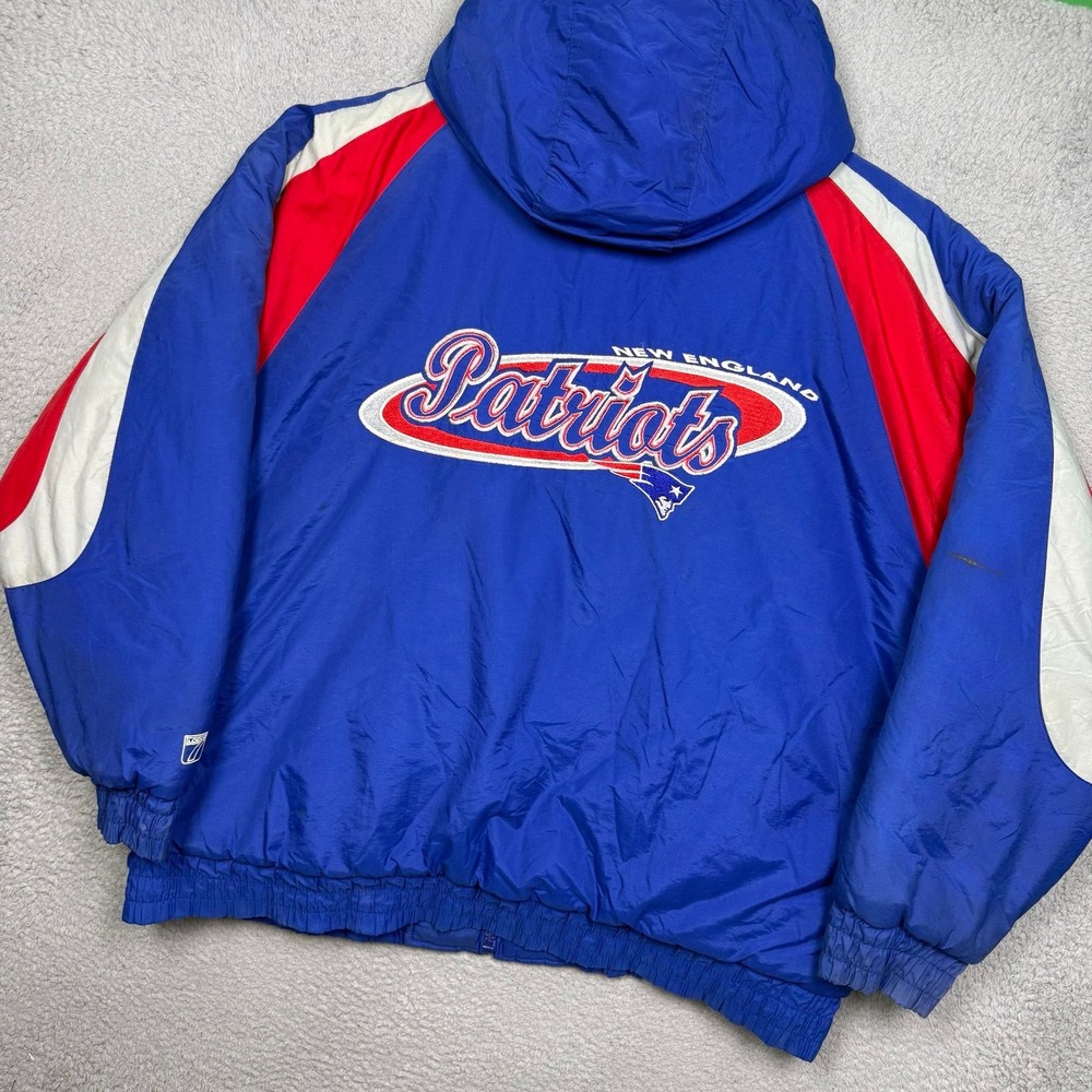 Vintage 90s New England Patriots Logo 7 Puffer Jacket